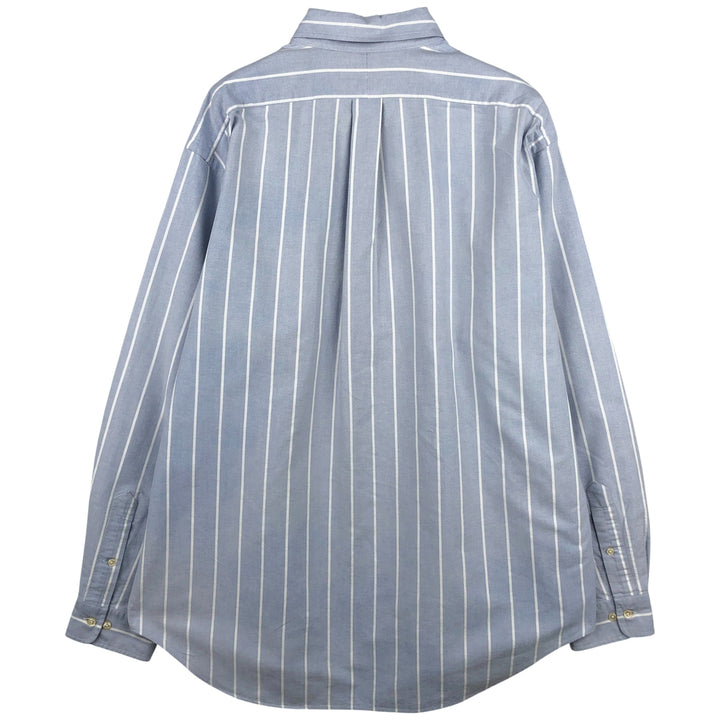 Ralph Lauren YARMOUTH Long Sleeve Button-Down Striped Shirt, Men's XL cotton white type Vintage Second Hand