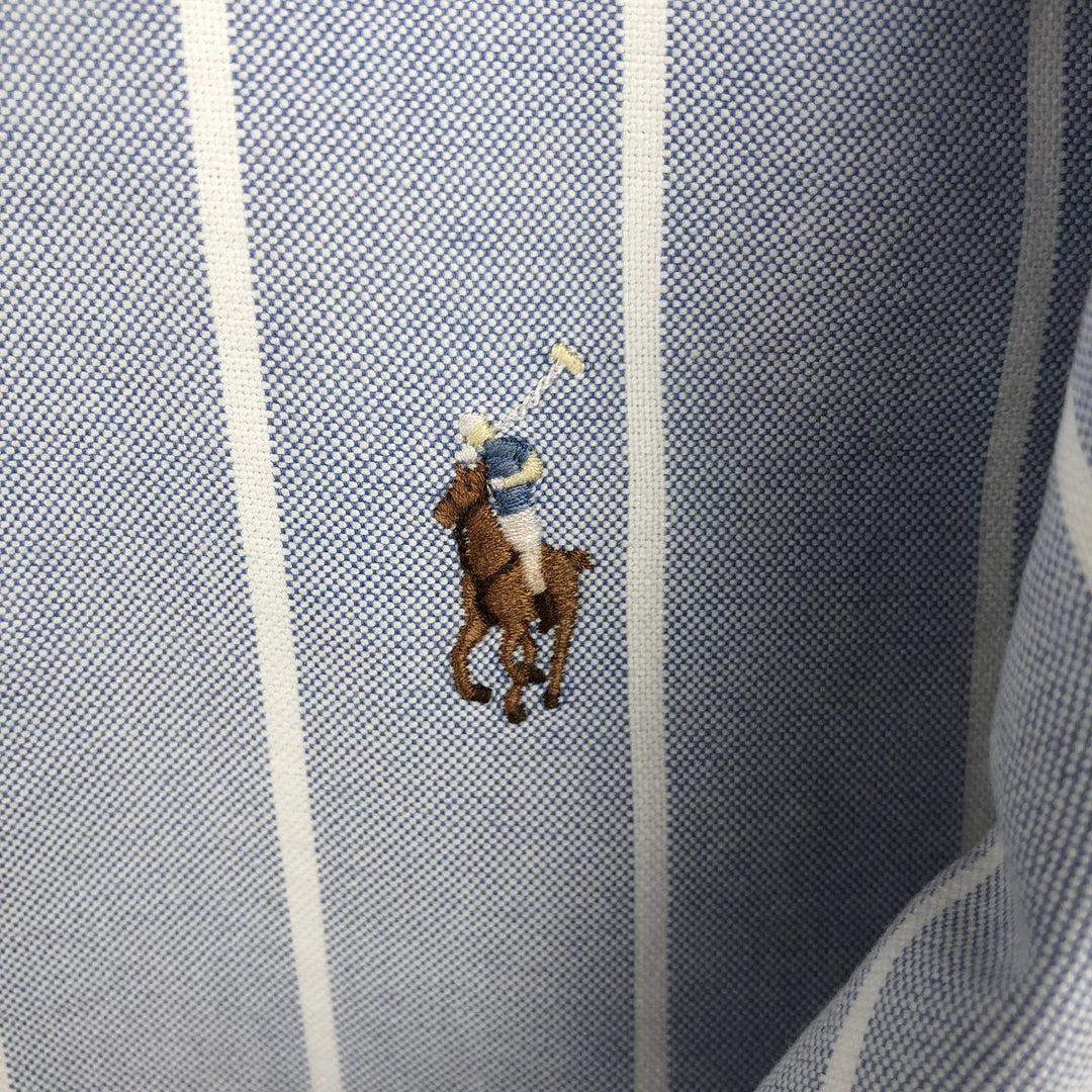 Ralph Lauren YARMOUTH Long Sleeve Button-Down Striped Shirt, Men's XL cotton white type Vintage Second Hand
