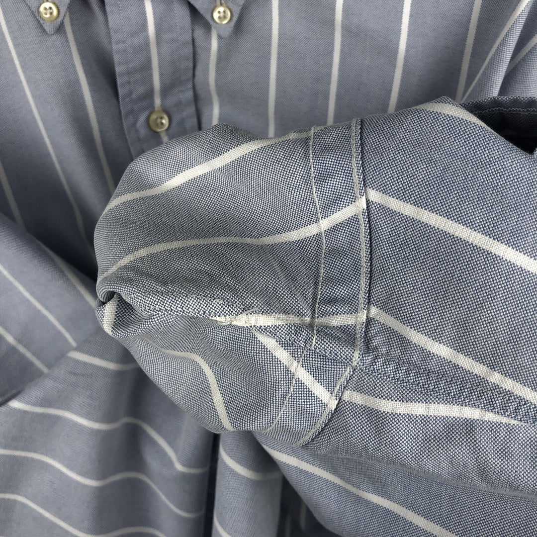 Ralph Lauren YARMOUTH Long Sleeve Button-Down Striped Shirt, Men's XL cotton white type Vintage Second Hand