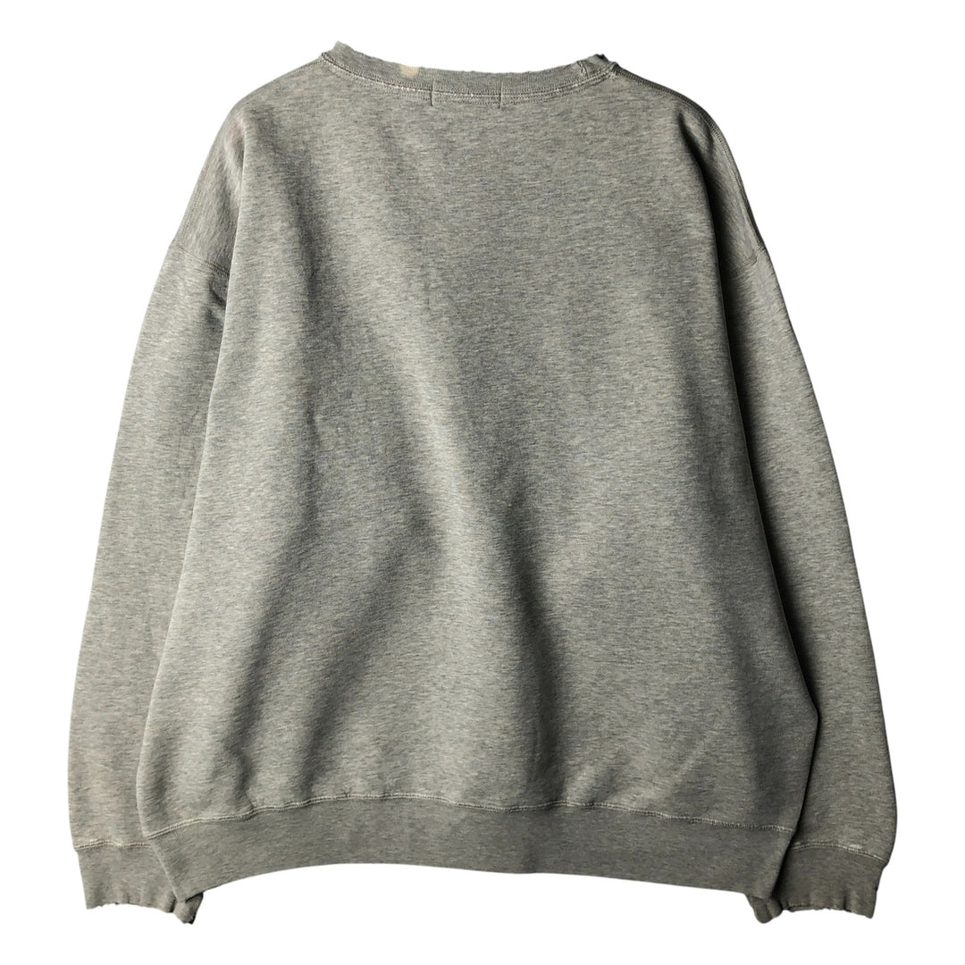 Ralph Lauren POLO by Ralph Lauren One Point Logo Sweatshirt Trainer Men's XL cotton gray type Vintage Second Hand