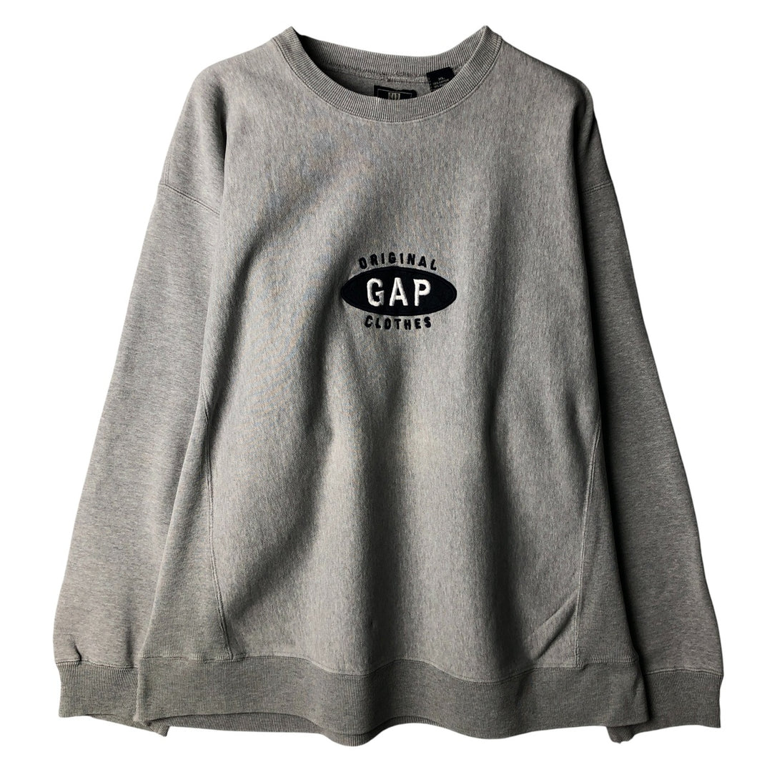 Vintage 90'S GAP logo sweatshirt, men's size XL. cotton gray type Vintage Second Hand