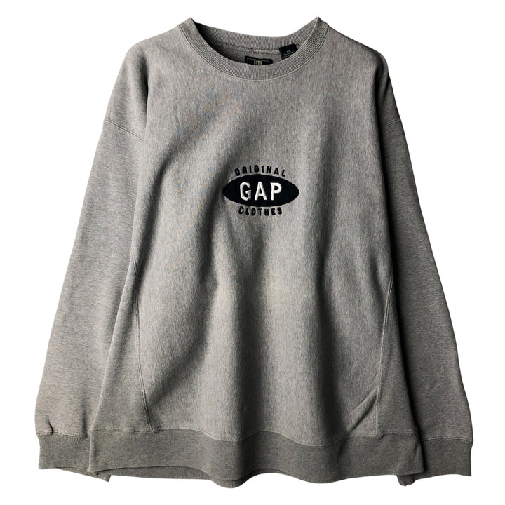 Vintage 90'S GAP logo sweatshirt, men's size XL. cotton gray type Vintage Second Hand
