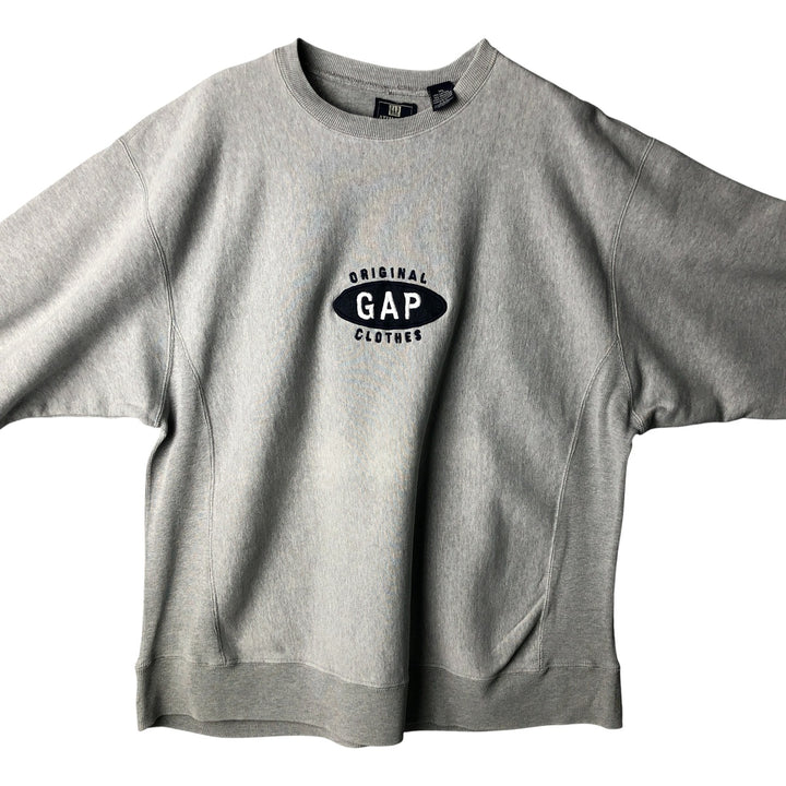 Vintage 90'S GAP logo sweatshirt, men's size XL. cotton gray type Vintage Second Hand
