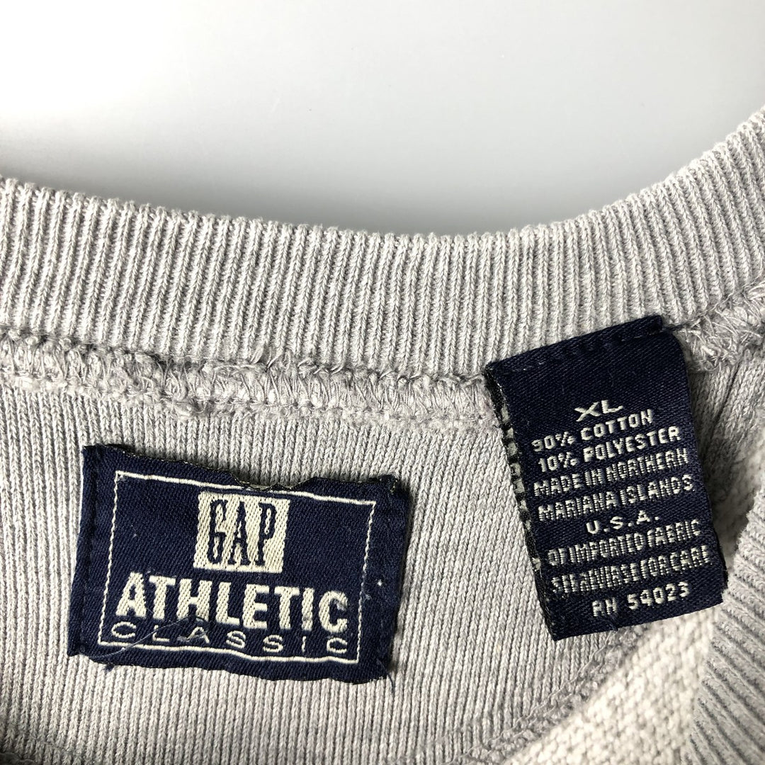 Vintage 90'S GAP logo sweatshirt, men's size XL. cotton gray type Vintage Second Hand