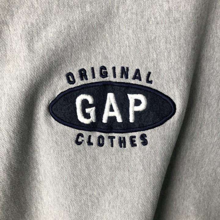 Vintage 90'S GAP logo sweatshirt, men's size XL. cotton gray type Vintage Second Hand