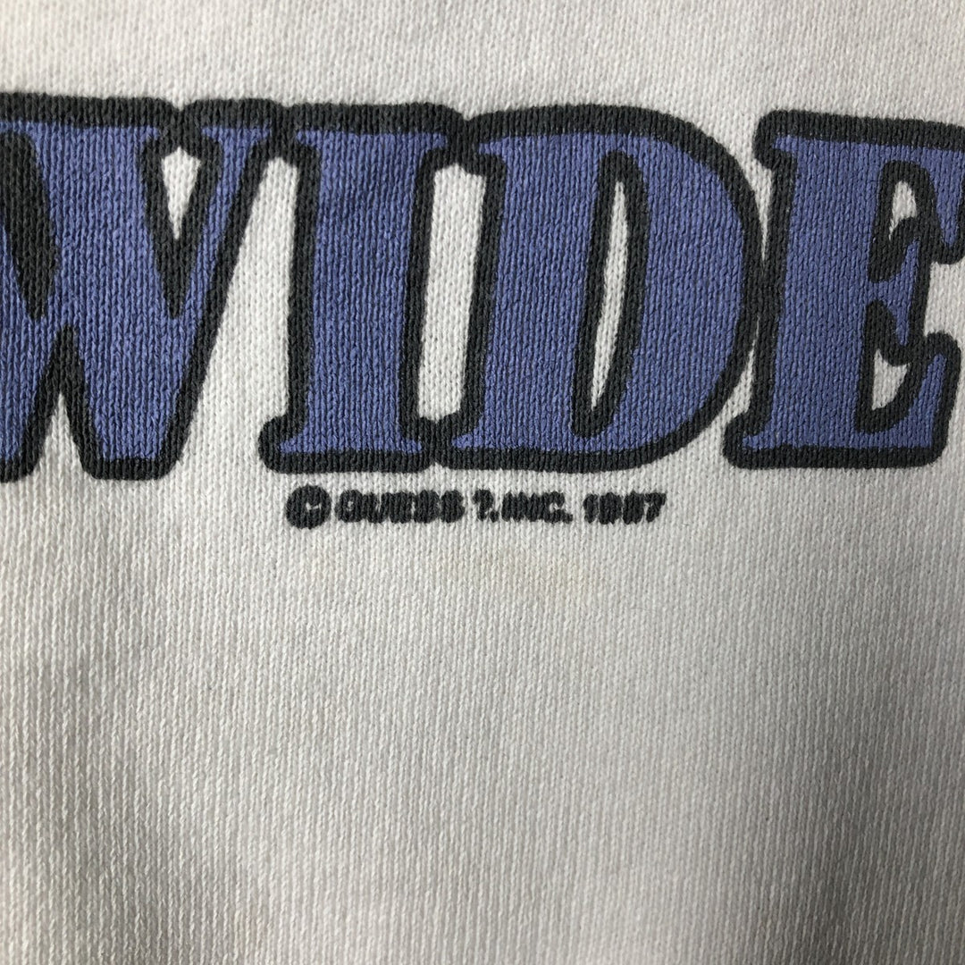 Vintage 1980'S Guess by Georges Marciano logo sweatshirt, made in the USA, size L, men's unclear white type Vintage Second Hand