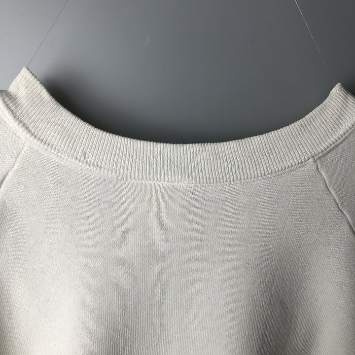 Vintage 1980'S Guess by Georges Marciano logo sweatshirt, made in the USA, size L, men's unclear white type Vintage Second Hand