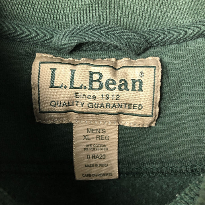 LLBean logo sweatshirt, men's size XL cotton Green type dark green Vintage Second Hand