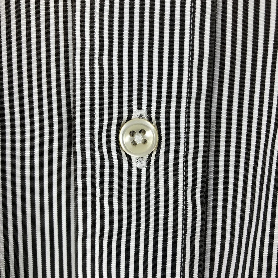 Ralph Lauren Classic Fit Long Sleeve Button Down Striped Shirt Men's XL cotton Charcoal Vintage Second Hand