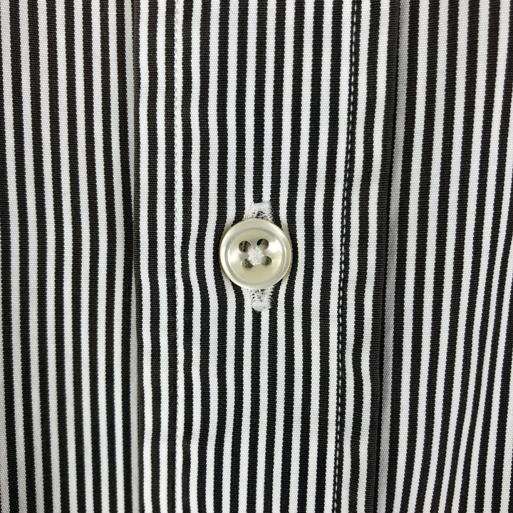 Ralph Lauren Classic Fit Long Sleeve Button Down Striped Shirt Men's XL cotton Charcoal Vintage Second Hand