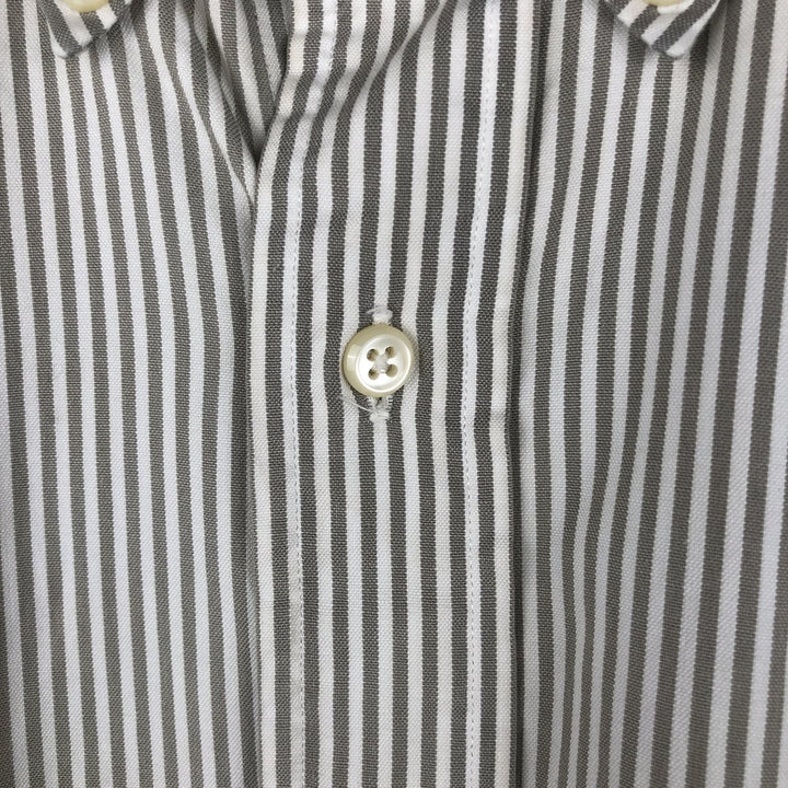 Ralph Lauren YARMOUTH Long Sleeve Button-Down Striped Shirt, Men's XL cotton Khaki type Vintage Second Hand