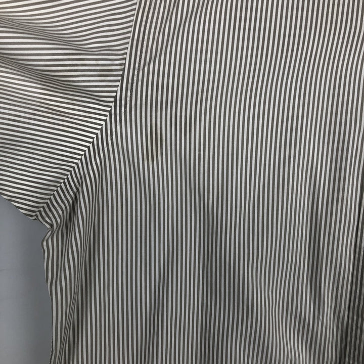 Ralph Lauren YARMOUTH Long Sleeve Button-Down Striped Shirt, Men's XL cotton Khaki type Vintage Second Hand