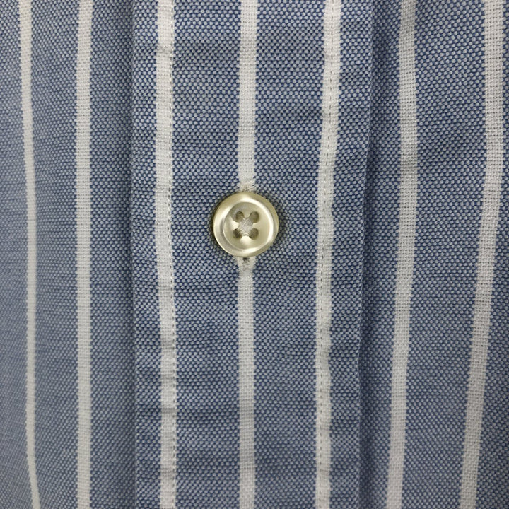 Ralph Lauren Classic Fit Long Sleeve Button Down Striped Shirt, Men's Size L cotton blue type Vintage Second Hand
