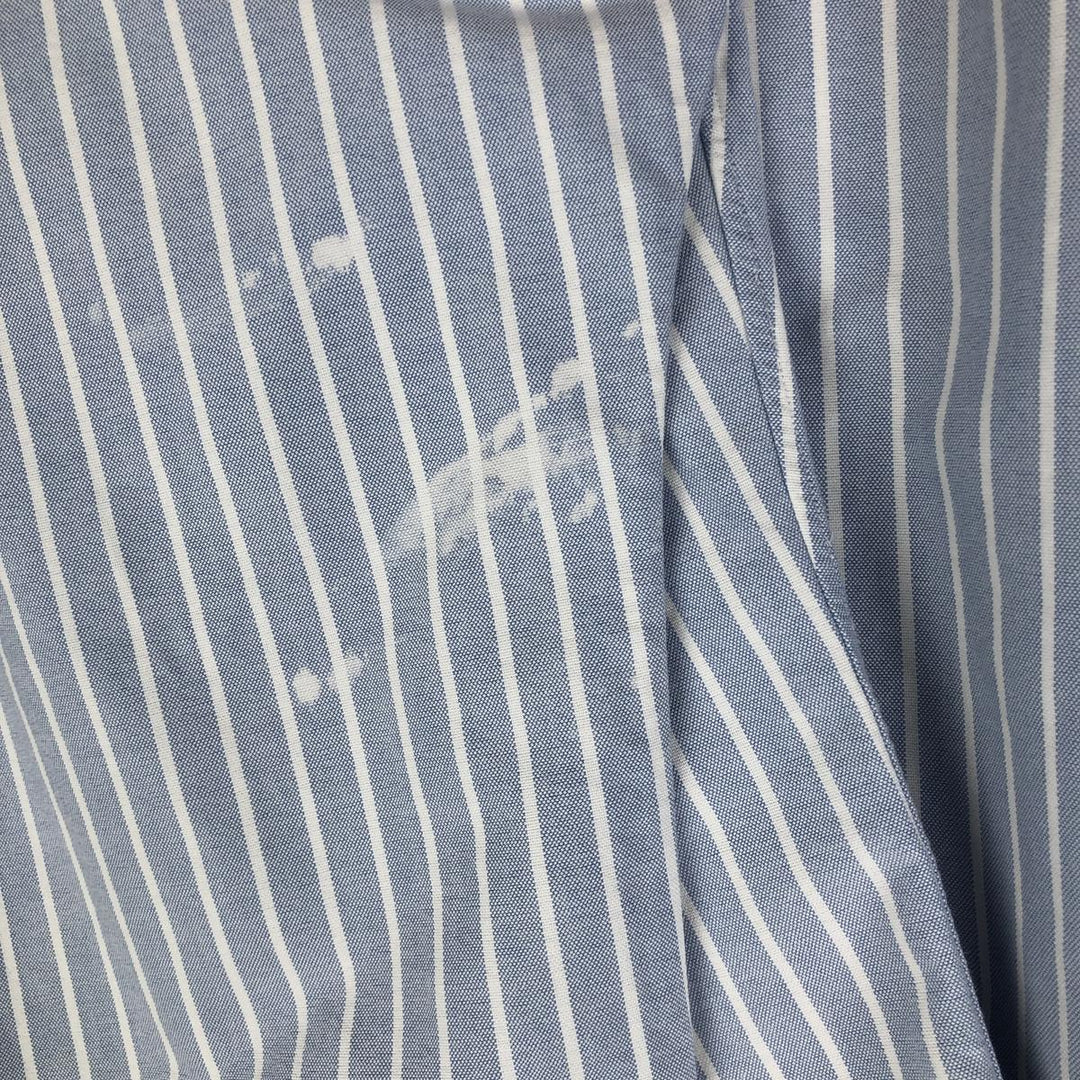 Ralph Lauren Classic Fit Long Sleeve Button Down Striped Shirt, Men's Size L cotton blue type Vintage Second Hand