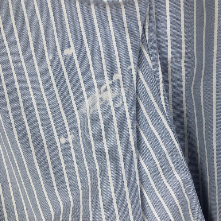 Ralph Lauren Classic Fit Long Sleeve Button Down Striped Shirt, Men's Size L cotton blue type Vintage Second Hand