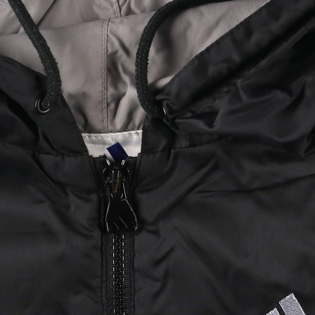 90s-00'S Adidas Half-Zip Hooded Nylon Pullover with Back Logo, Men's Size XL Nylon black type Vintage Second Hand