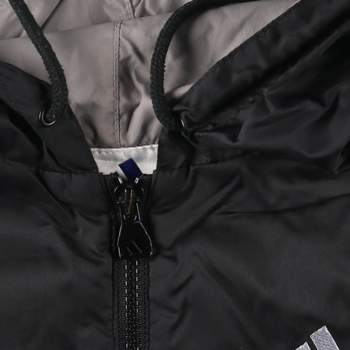 90s-00'S Adidas Half-Zip Hooded Nylon Pullover with Back Logo, Men's Size XL Nylon black type Vintage Second Hand