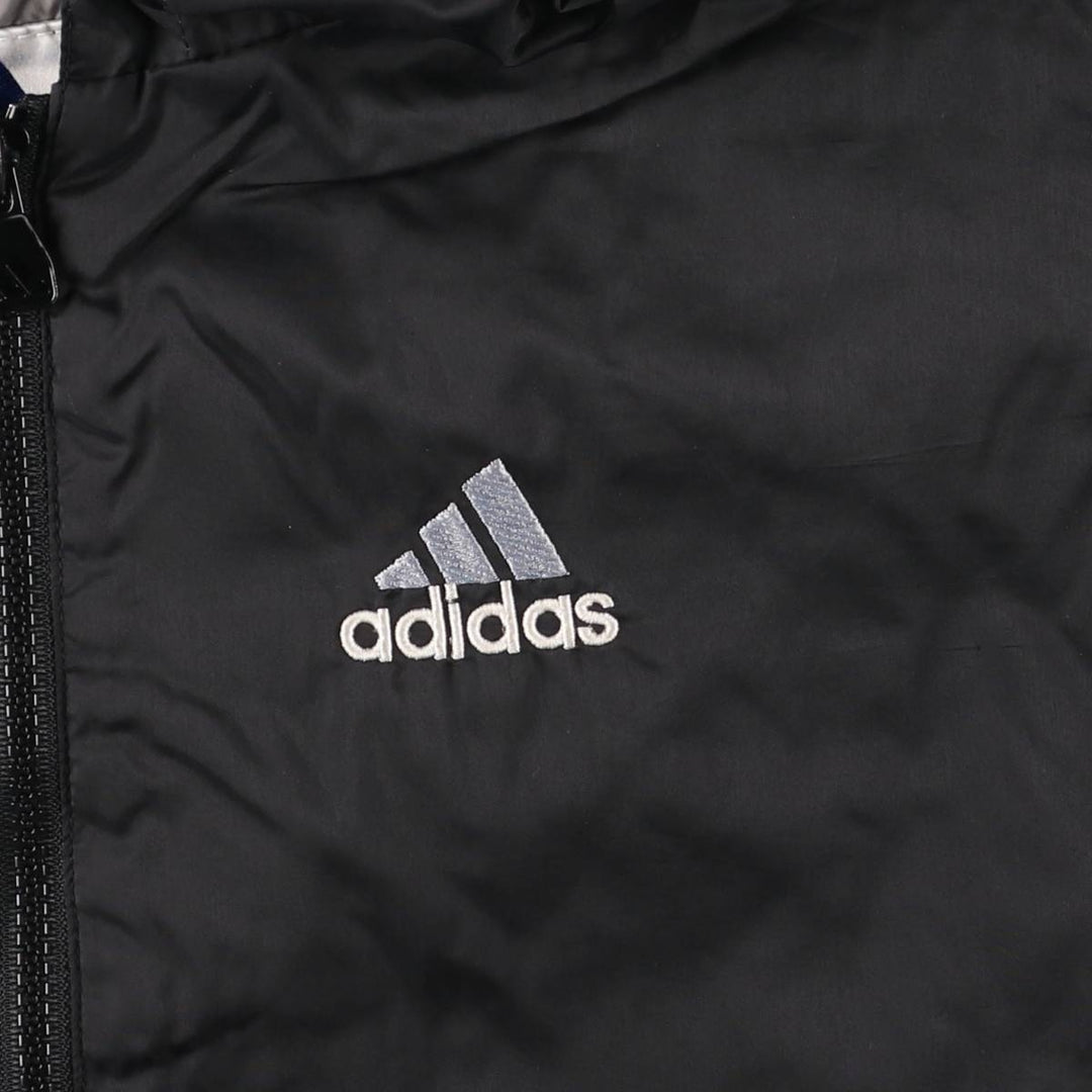 90s-00'S Adidas Half-Zip Hooded Nylon Pullover with Back Logo, Men's Size XL Nylon black type Vintage Second Hand