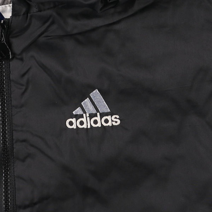 90s-00'S Adidas Half-Zip Hooded Nylon Pullover with Back Logo, Men's Size XL Nylon black type Vintage Second Hand