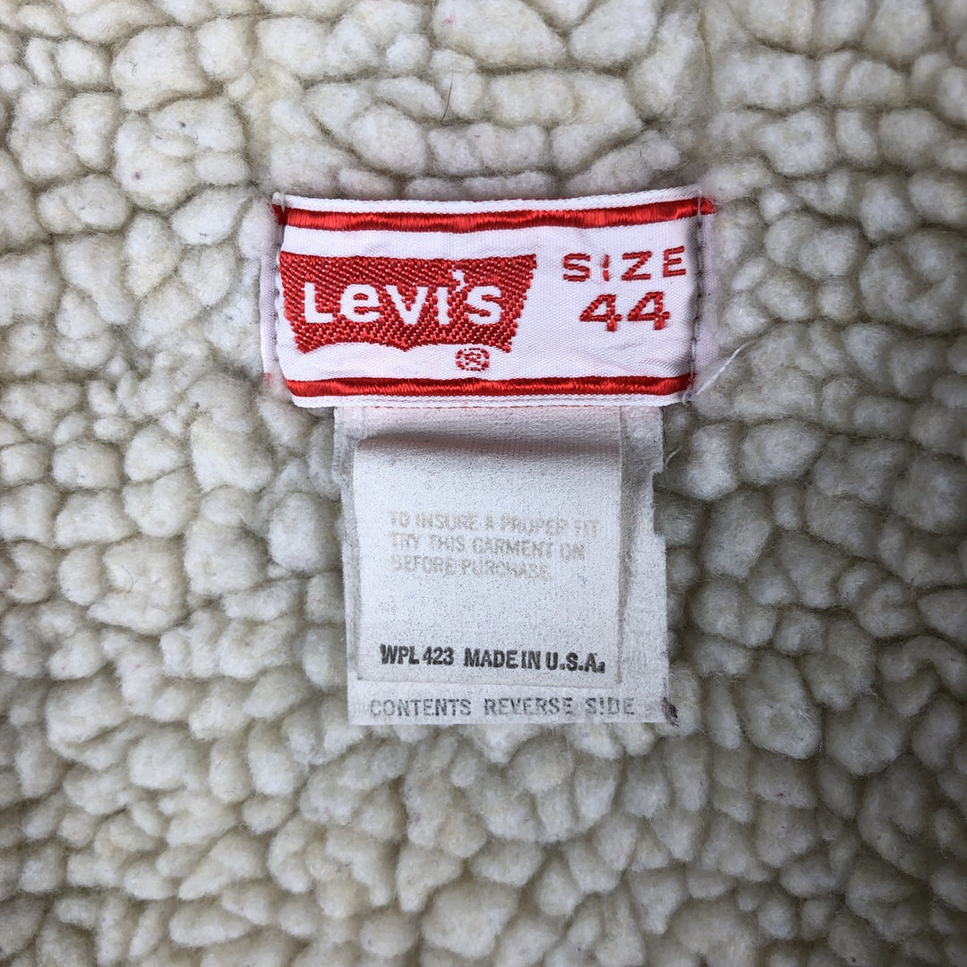 Vintage 1980'S Levi's denim jacket, made in the USA, size L, men's unclear blue type Vintage Second Hand