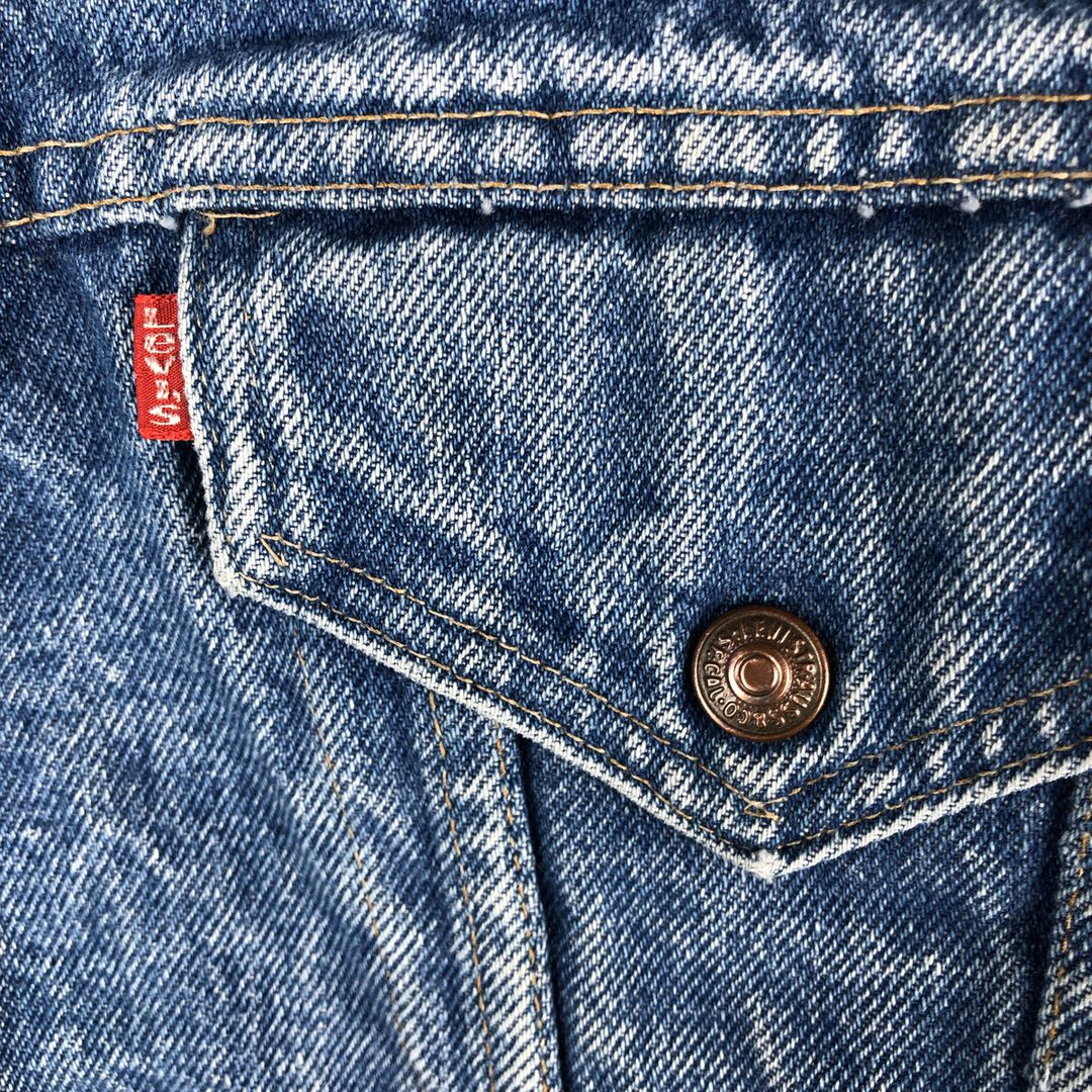 Vintage 1980'S Levi's denim jacket, made in the USA, size L, men's unclear blue type Vintage Second Hand