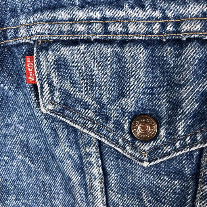 Vintage 1980'S Levi's denim jacket, made in the USA, size L, men's unclear blue type Vintage Second Hand
