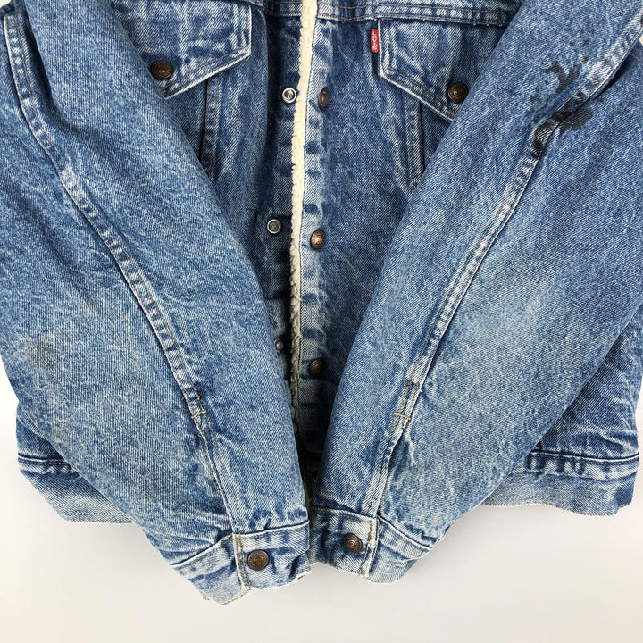 Vintage 1980'S Levi's denim jacket, made in the USA, size L, men's unclear blue type Vintage Second Hand