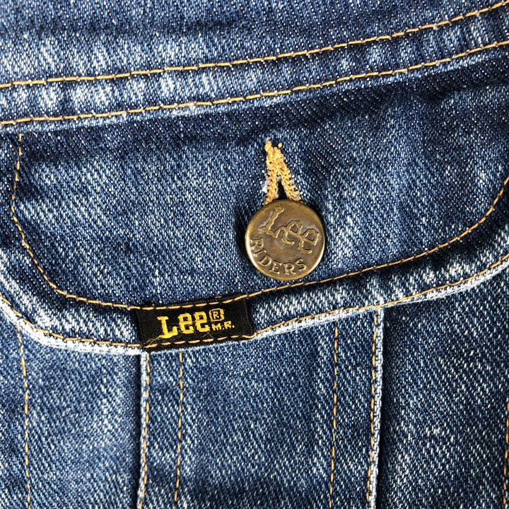 Vintage 1980'S Lee Riders denim jacket, made in Italy, size L, men's. cotton blue type Vintage Second Hand