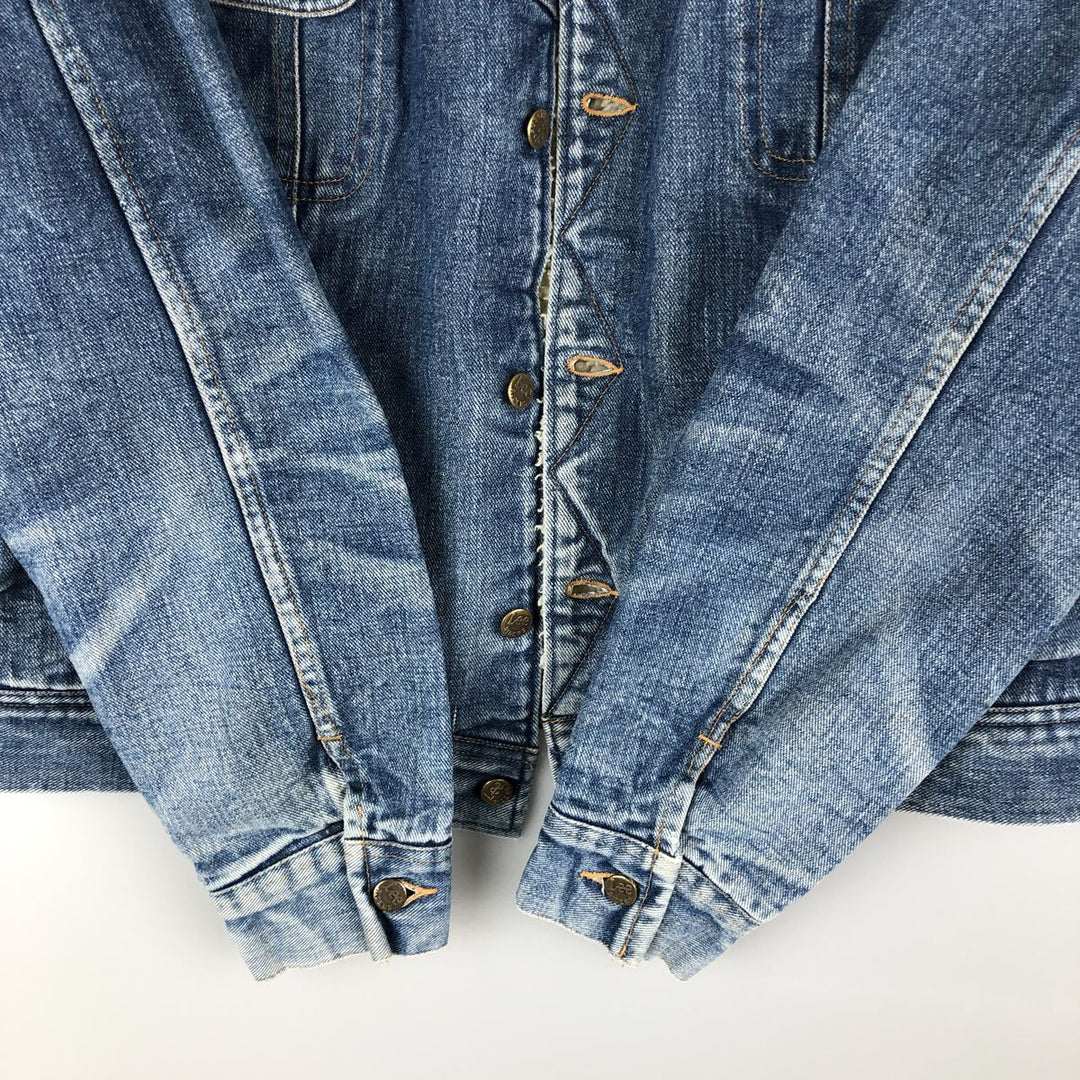 Vintage 1980'S Lee Riders denim jacket, made in Italy, size L, men's. cotton blue type Vintage Second Hand