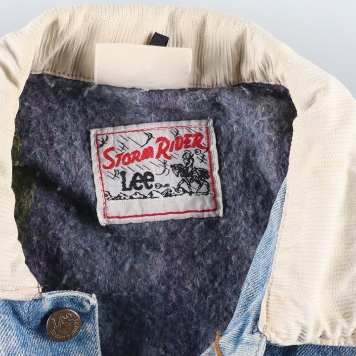Vintage Lee STORM RIDER denim jacket from the 1970'S and 1980s, size M, men's. cotton blue type Vintage Second Hand