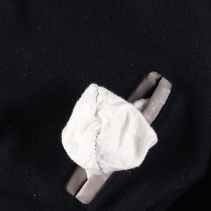 Holloway Men's XL Padded Varsity Jacket with Leather Sleeves and Wool Buttons unclear black type Vintage Second Hand