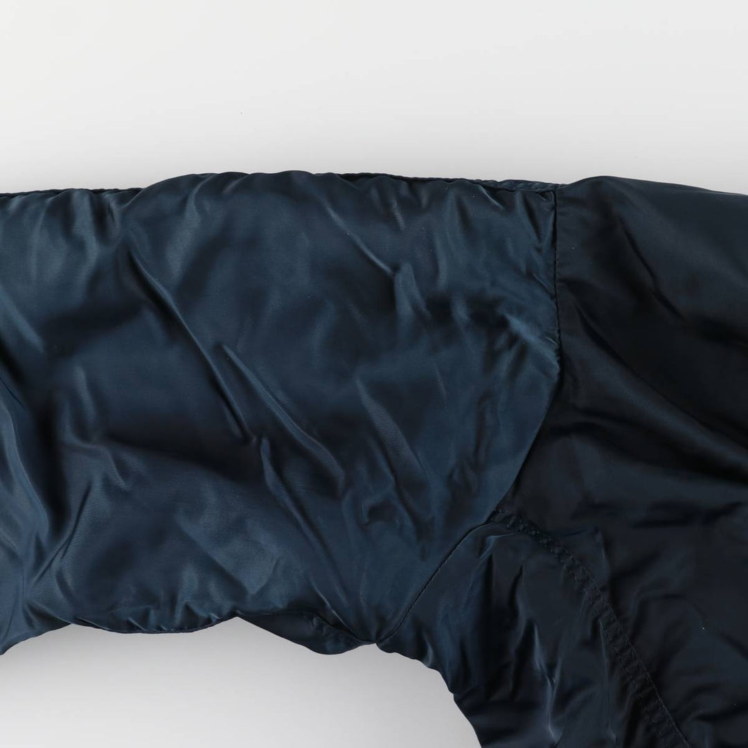 90'S civilian Alpha MA-1 style padded military flight jacket, made in the USA, men's size L, vintage Nylon navy blue type Vintage Second Hand