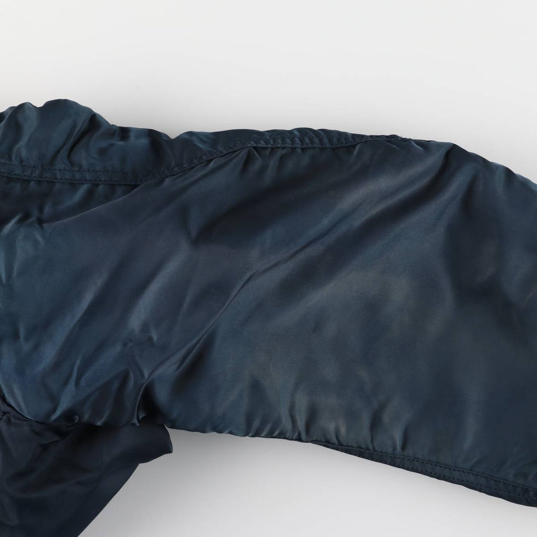 90'S civilian Alpha MA-1 style padded military flight jacket, made in the USA, men's size L, vintage Nylon navy blue type Vintage Second Hand