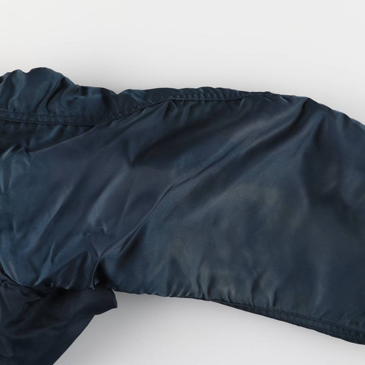 90'S civilian Alpha MA-1 style padded military flight jacket, made in the USA, men's size L, vintage Nylon navy blue type Vintage Second Hand