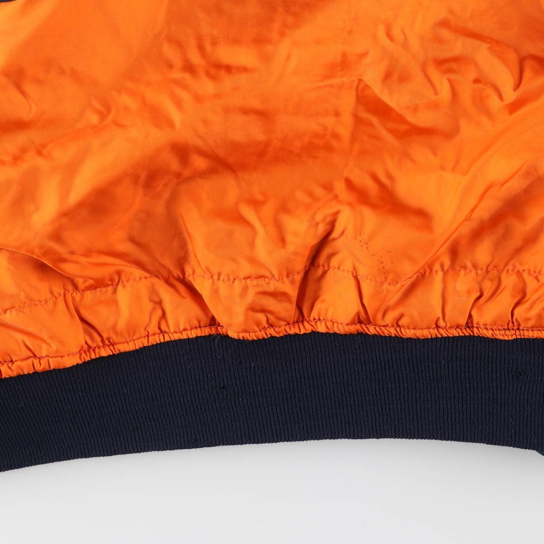 90'S civilian Alpha MA-1 style padded military flight jacket, made in the USA, men's size XL, vintage Nylon navy blue type Vintage Second Hand