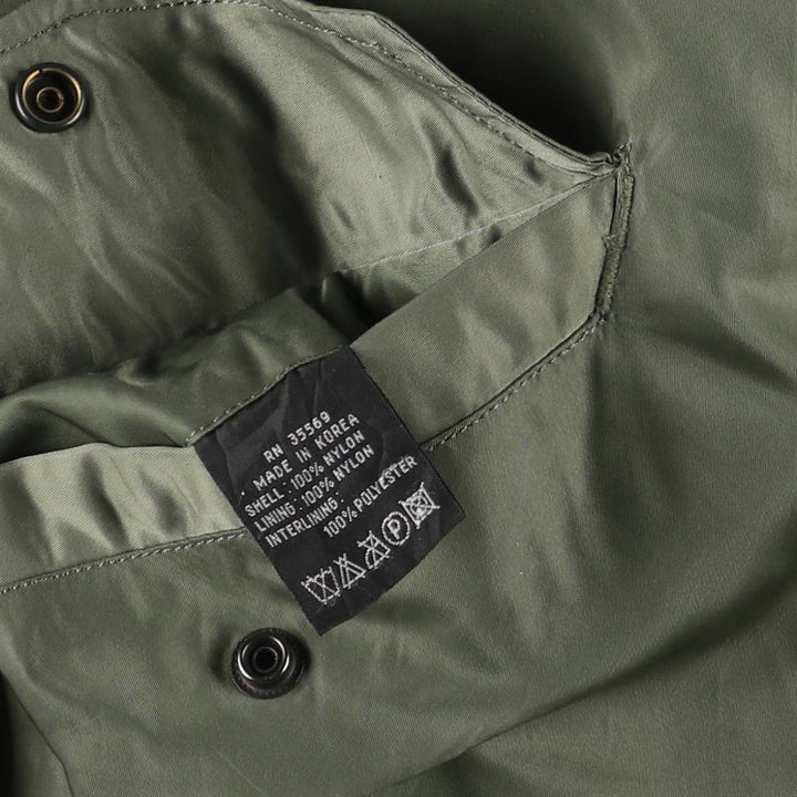 90'S civilian Alpha MA-1 style padded military flight jacket, men's size L, vintage Nylon Khaki type Vintage Second Hand