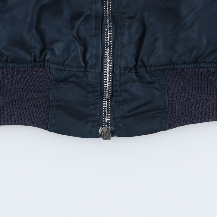 Civilian SCHOTT MA-1 style padded military flight jacket, men's size M Nylon navy blue type Vintage Second Hand