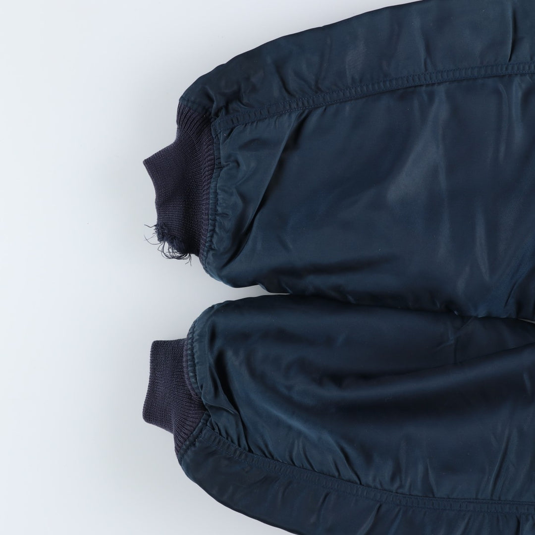 Civilian SCHOTT MA-1 style padded military flight jacket, men's size M Nylon navy blue type Vintage Second Hand