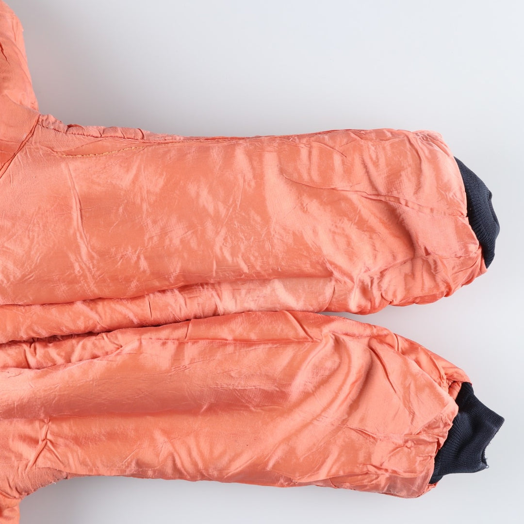 Civilian SCHOTT MA-1 style padded military flight jacket, men's size M Nylon navy blue type Vintage Second Hand