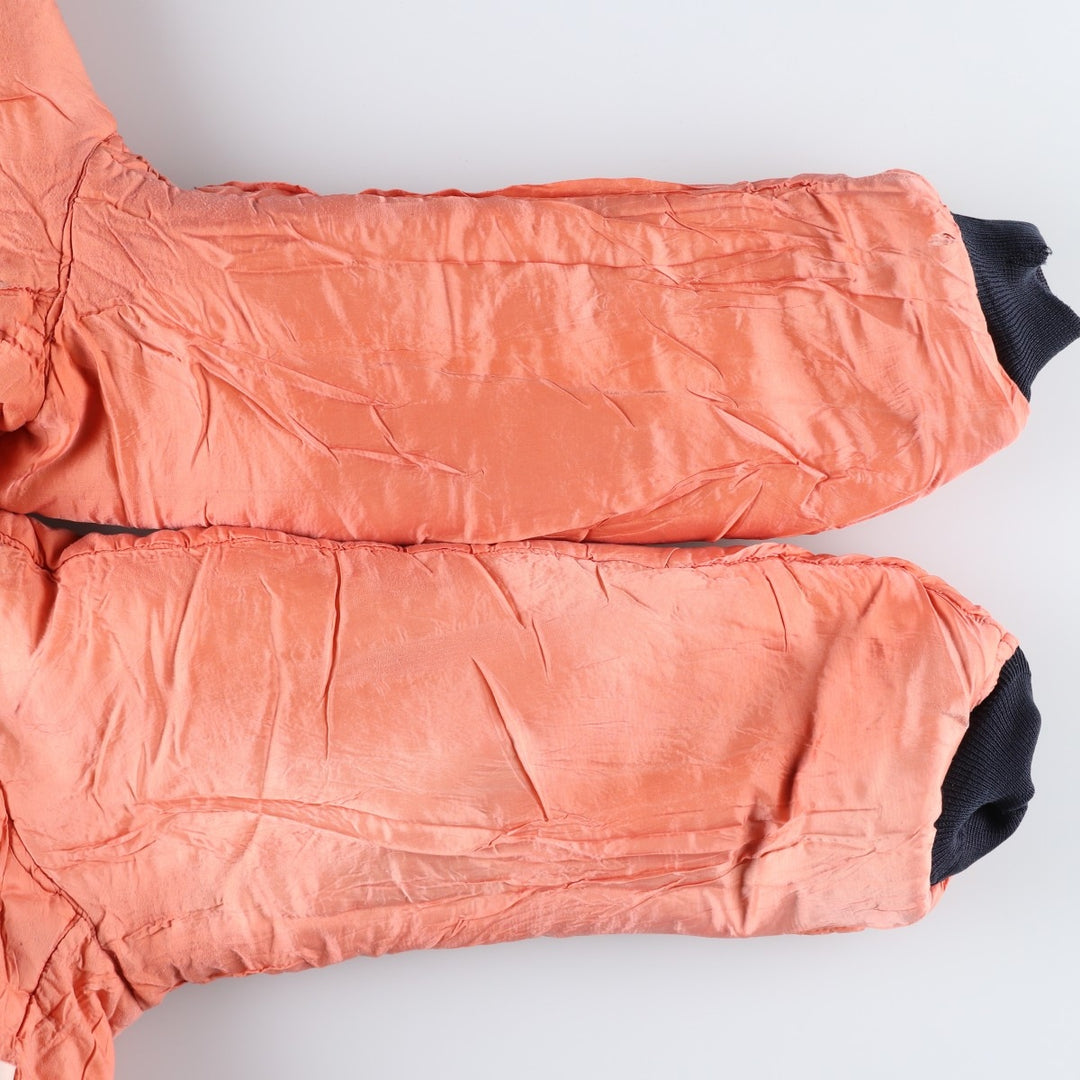 Civilian SCHOTT MA-1 style padded military flight jacket, men's size M Nylon navy blue type Vintage Second Hand