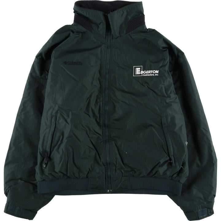 00'S Columbia padded jacket, puffer jacket, men's XL size Nylon Green type dark green Vintage Second Hand