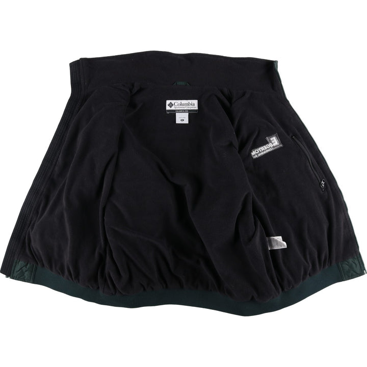 00'S Columbia padded jacket, puffer jacket, men's XL size Nylon Green type dark green Vintage Second Hand