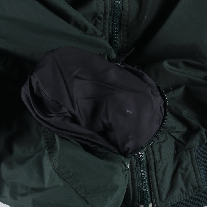 00'S Columbia padded jacket, puffer jacket, men's XL size Nylon Green type dark green Vintage Second Hand