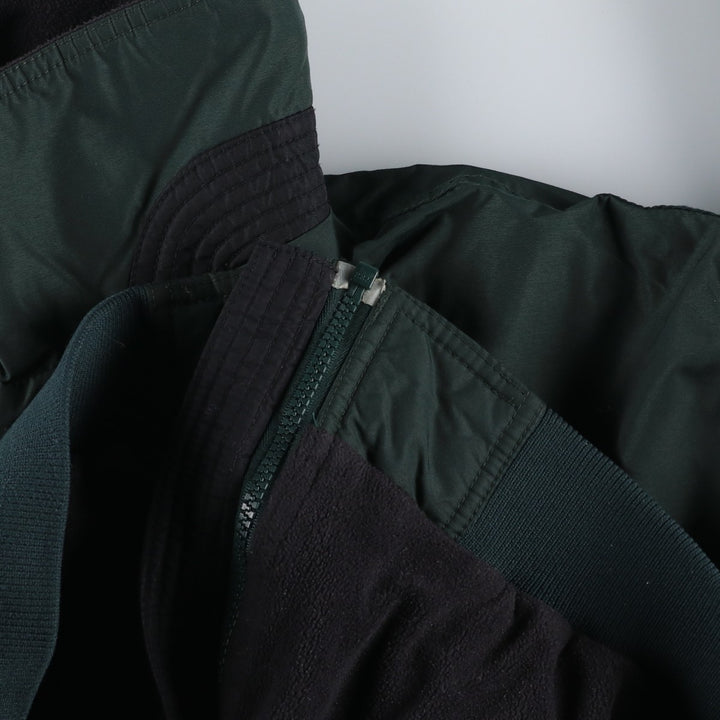 00'S Columbia padded jacket, puffer jacket, men's XL size Nylon Green type dark green Vintage Second Hand
