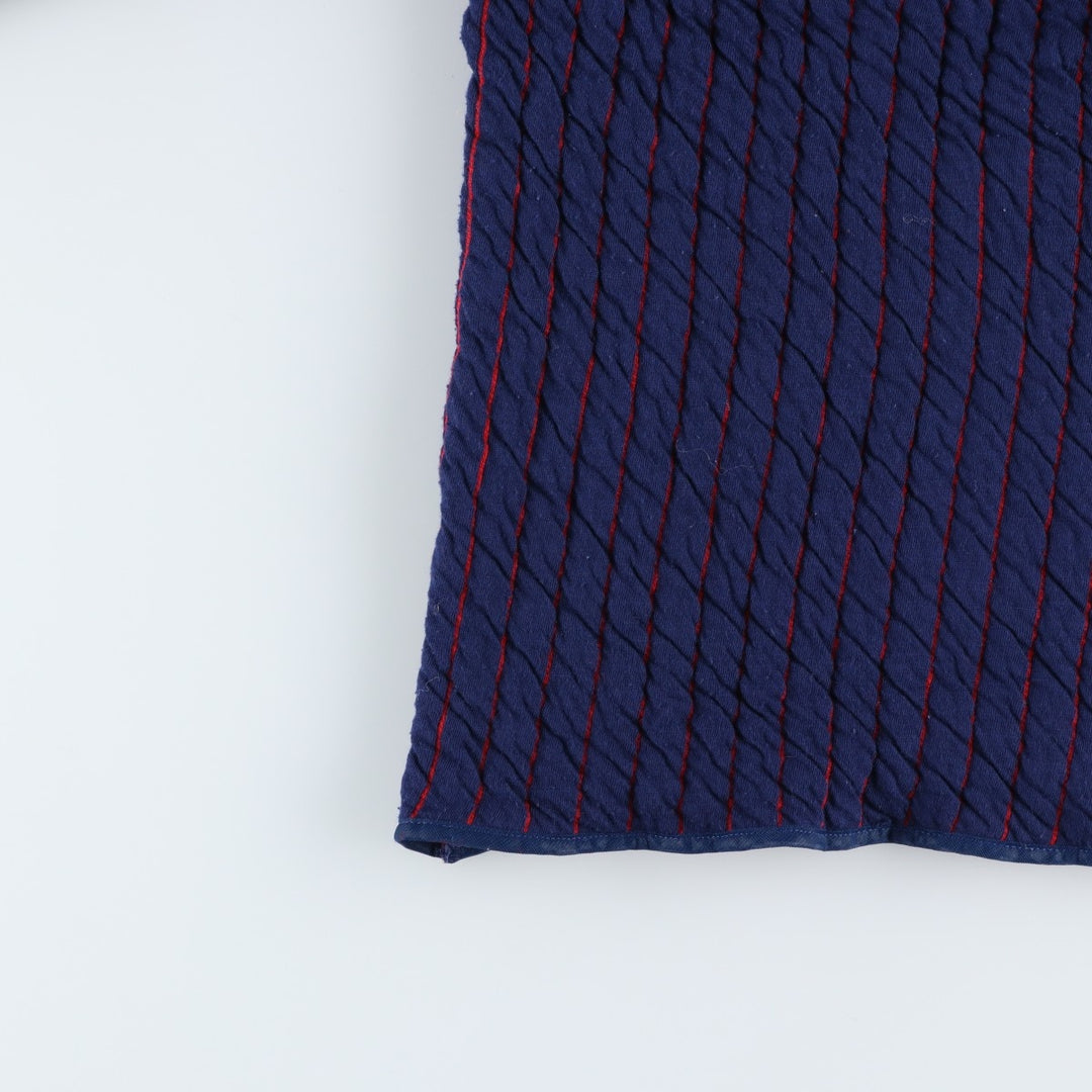 Vintage 1980'S Patagonia Stripe Pattern Padded Half-Zip Sweatshirt, Women's Size Medium others navy blue type Vintage Second Hand