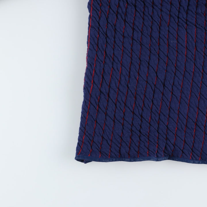 Vintage 1980'S Patagonia Stripe Pattern Padded Half-Zip Sweatshirt, Women's Size Medium others navy blue type Vintage Second Hand
