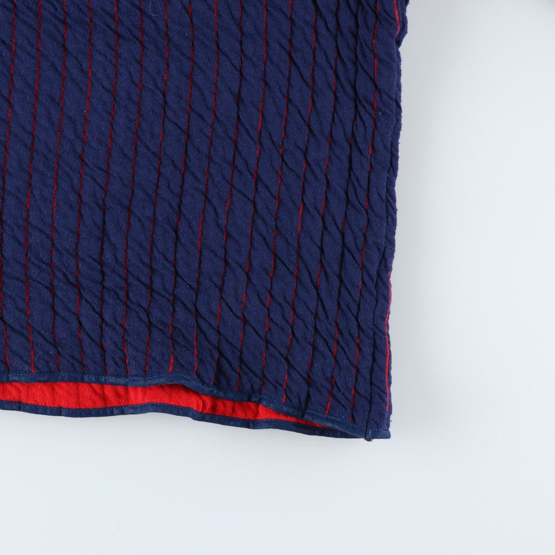 Vintage 1980'S Patagonia Stripe Pattern Padded Half-Zip Sweatshirt, Women's Size Medium others navy blue type Vintage Second Hand