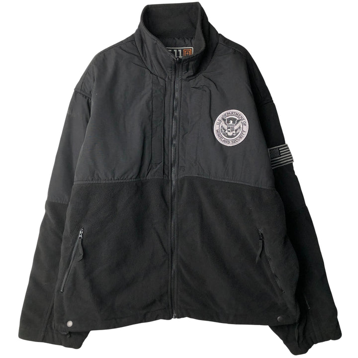 5.11 TACTICAL SERIES Nylon x Fleece Jacket, Men's XXL polyester black type Vintage Second Hand