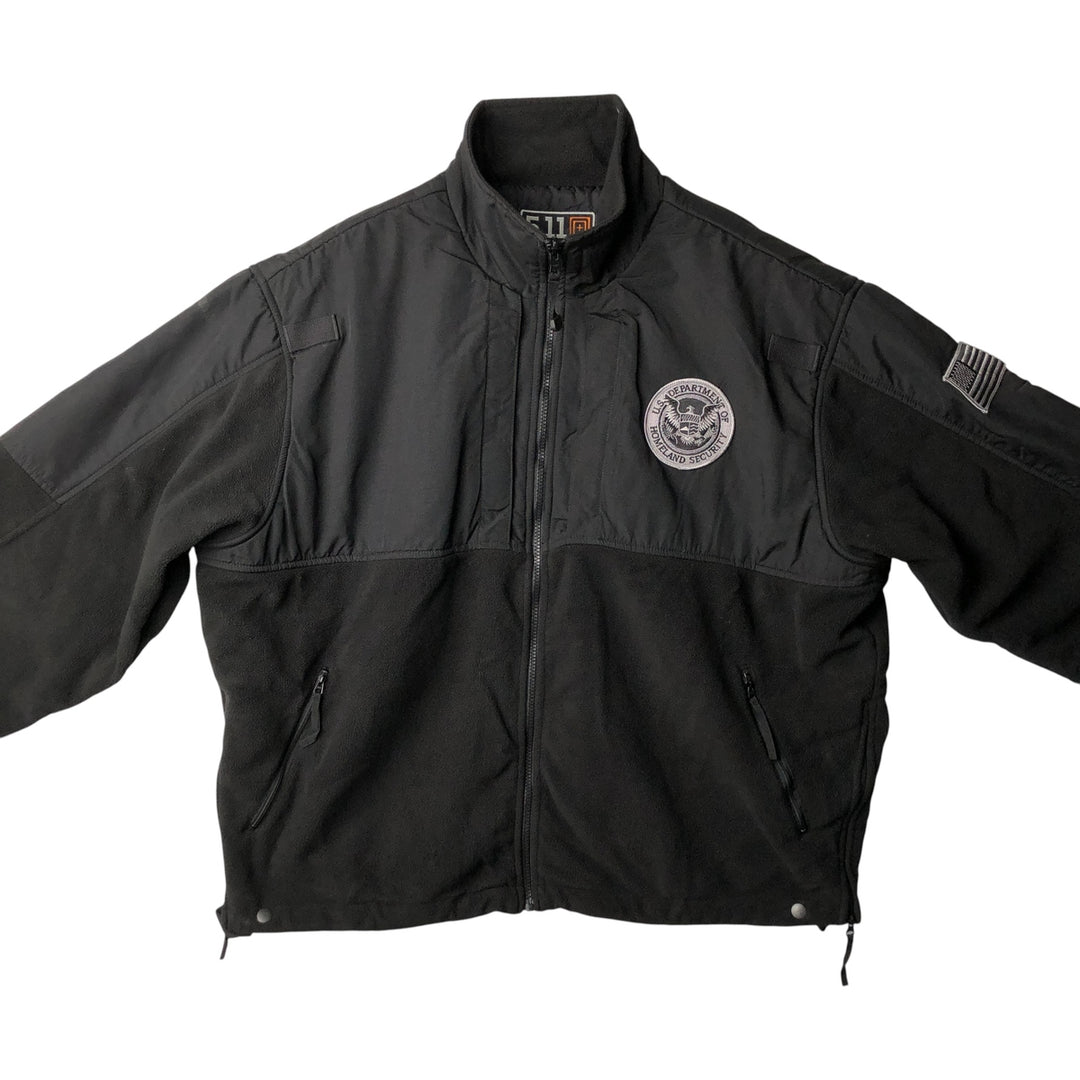 5.11 TACTICAL SERIES Nylon x Fleece Jacket, Men's XXL polyester black type Vintage Second Hand