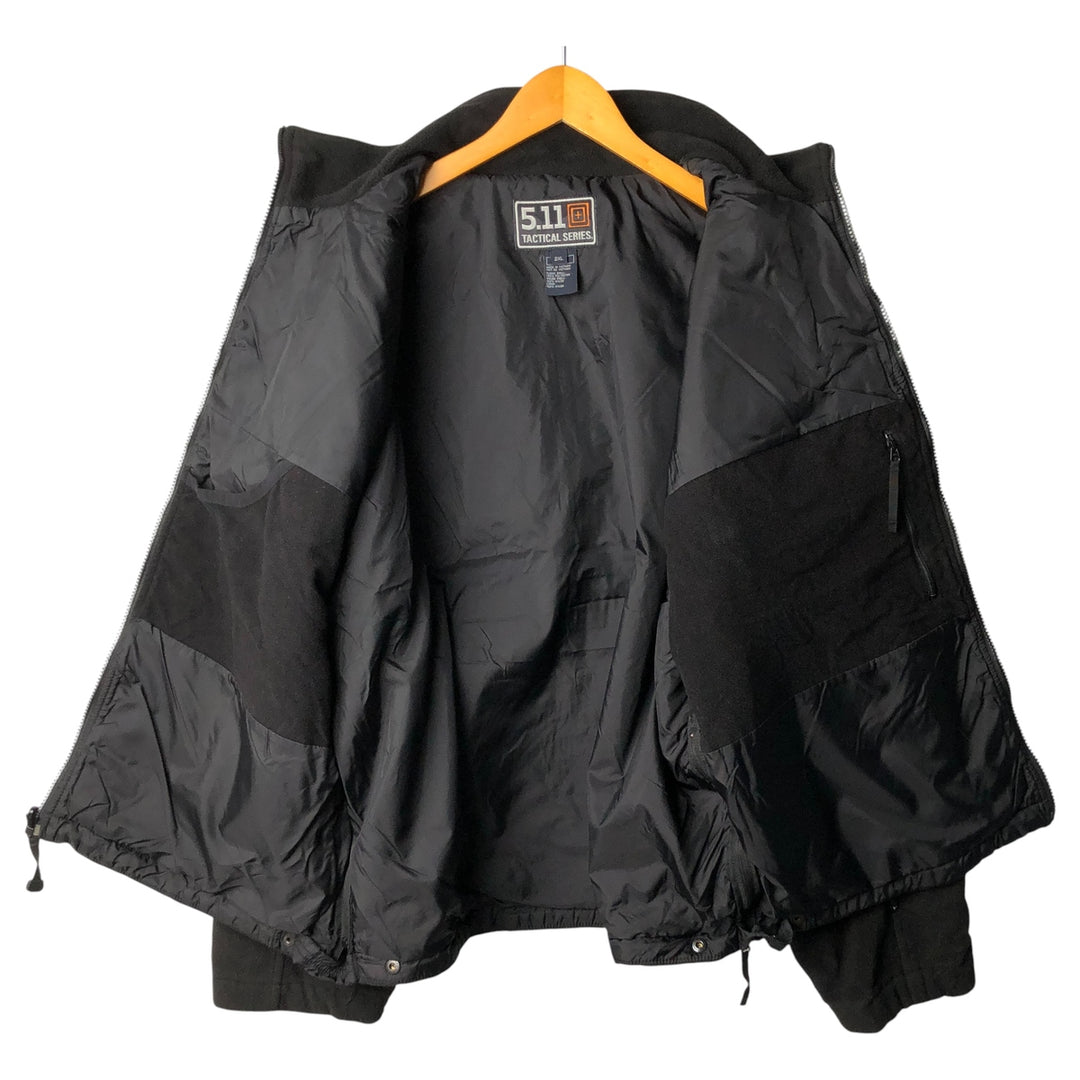 5.11 TACTICAL SERIES Nylon x Fleece Jacket, Men's XXL polyester black type Vintage Second Hand